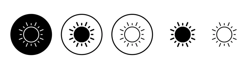 Sun icon vector. Brightness sign and symbol Stockillustratie