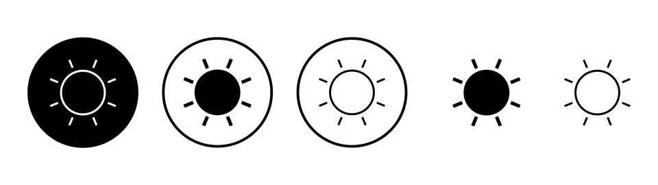 Sun icon vector. Brightness sign and symbol Stockillustratie