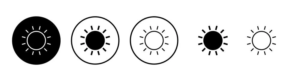 Sun icon vector. Brightness sign and symbol 스톡 일러스트