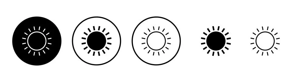 Sun icon vector. Brightness sign and symbol 스톡 일러스트