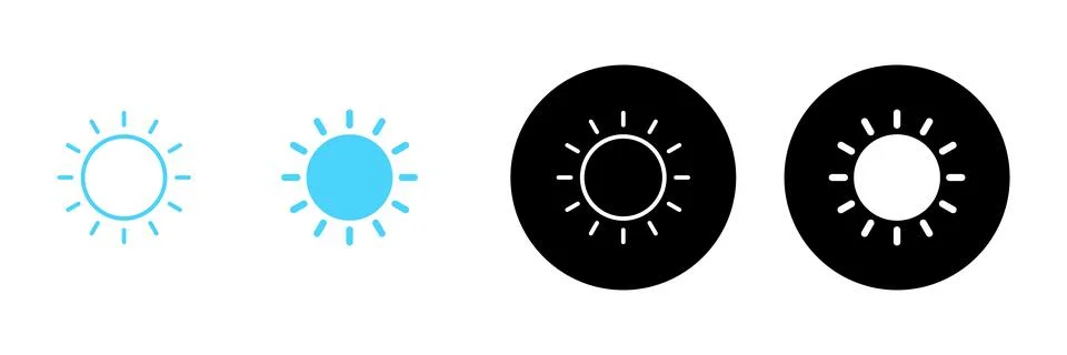 Sun icon vector. Brightness sign and symbol Stock Illustration