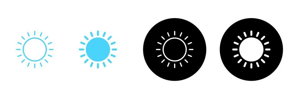 Sun icon vector. Brightness sign and symbol Stock Illustration