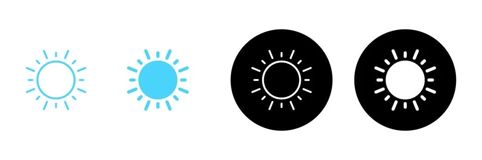 Sun icon vector. Brightness sign and symbol Stock Illustration