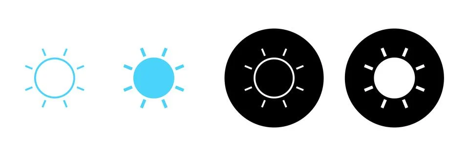 Sun icon vector. Brightness sign and symbol Stock Illustration