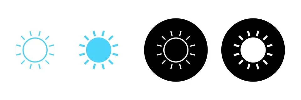 Sun icon vector. Brightness sign and symbol Stock Illustration