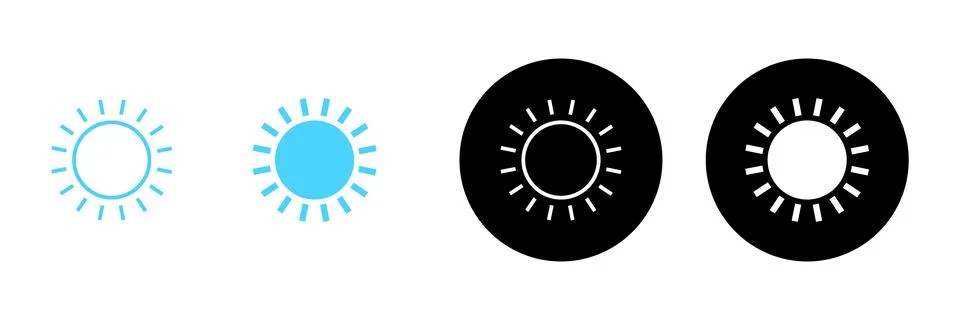 Sun icon vector. Brightness sign and symbol Stock Illustration
