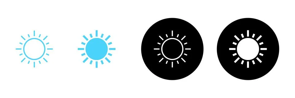 Sun icon vector. Brightness sign and symbol Stock Illustration