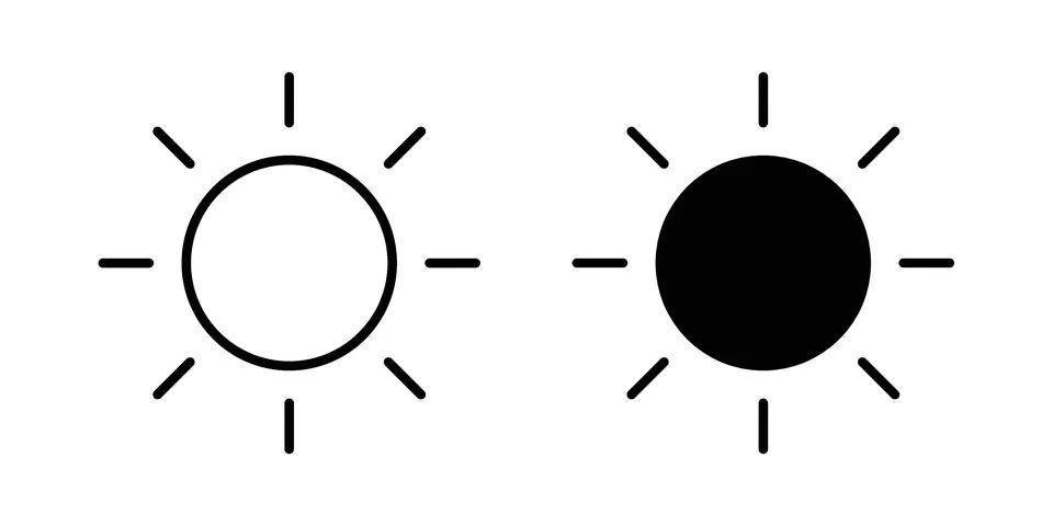 Sun icon vector design illustrations Stock Illustration