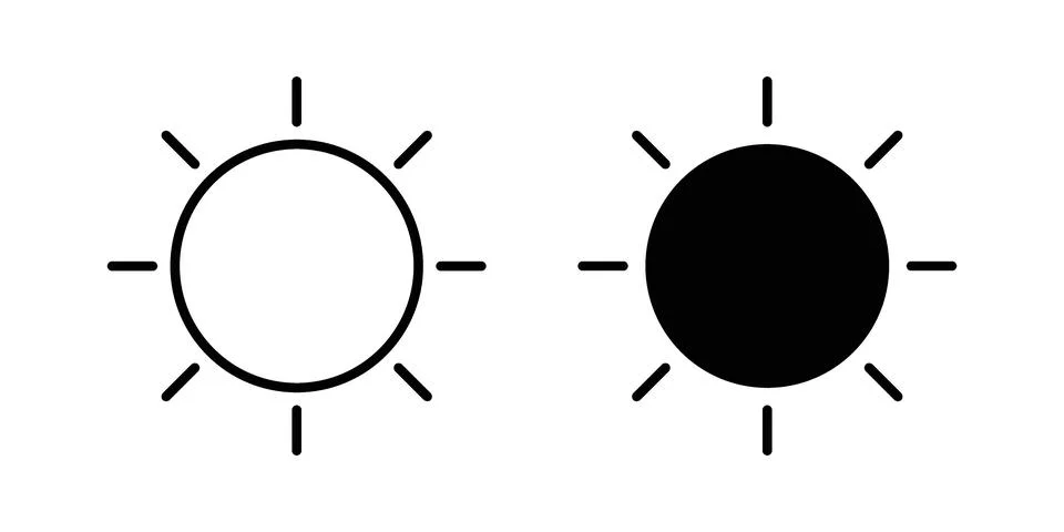 Sun icon vector design illustrations Stock Illustration