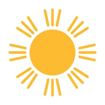 Sun icon vector for graphic design, logo, website, social media, mobile app, Stock-Illustration