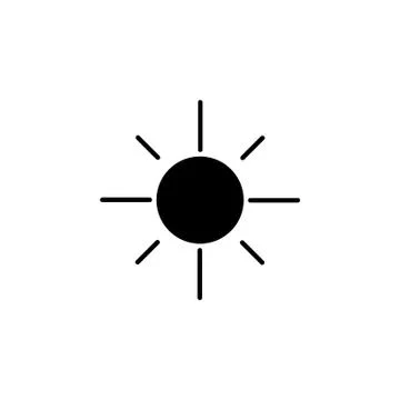 Sun icon. vector illustration black on white background Stock Illustration