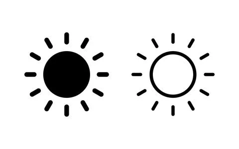 Sun icon vector illustration. Brightness sign and symbol. Stock Illustration