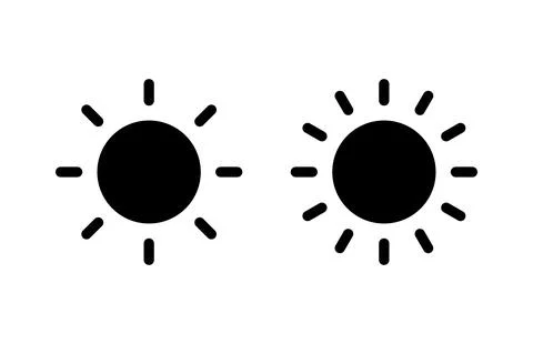 Sun icon vector illustration. Brightness sign and symbol. Stock Illustration