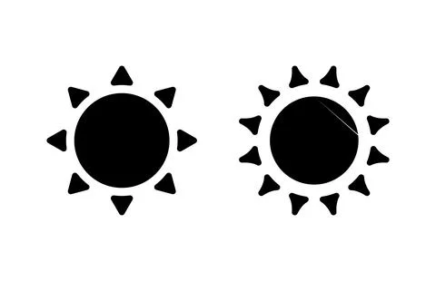 Sun icon vector illustration. Brightness sign and symbol. Stock Illustration