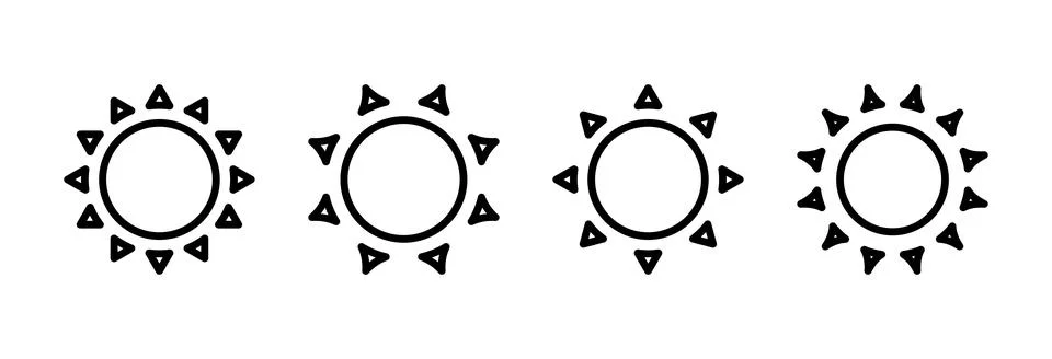 Sun icon vector illustration. Brightness sign and symbol. Stock Illustration