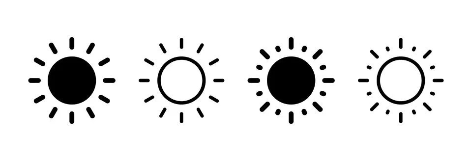 Sun icon vector illustration. Brightness sign and symbol. Stock Illustration