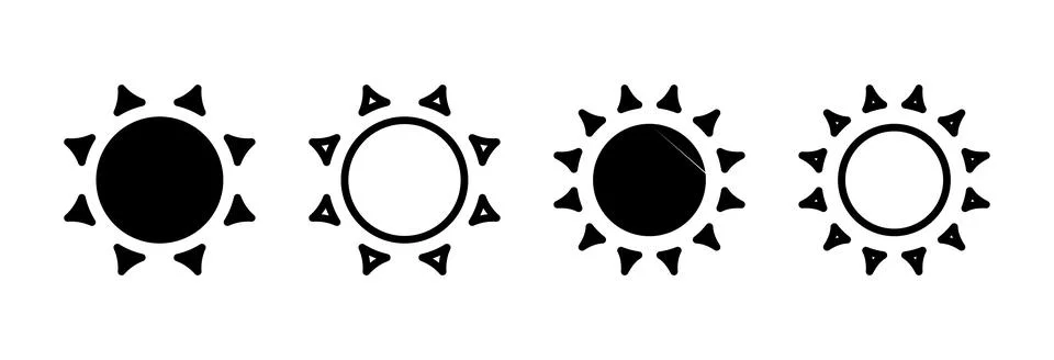 Sun icon vector illustration. Brightness sign and symbol. Stock Illustration