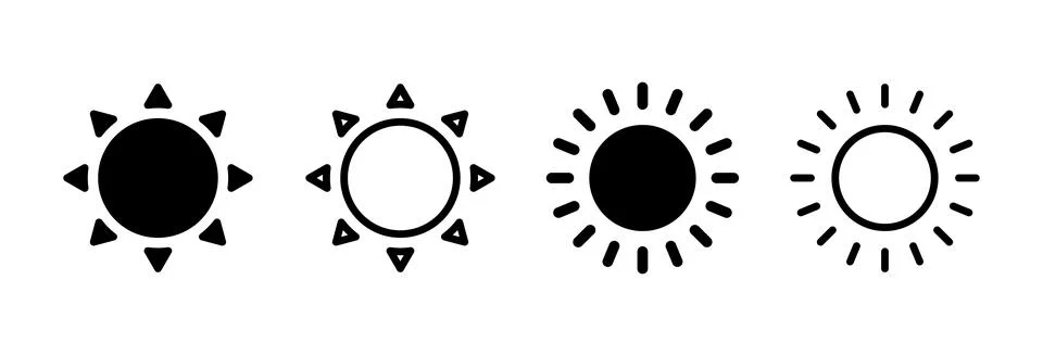 Sun icon vector illustration. Brightness sign and symbol. Stock Illustration