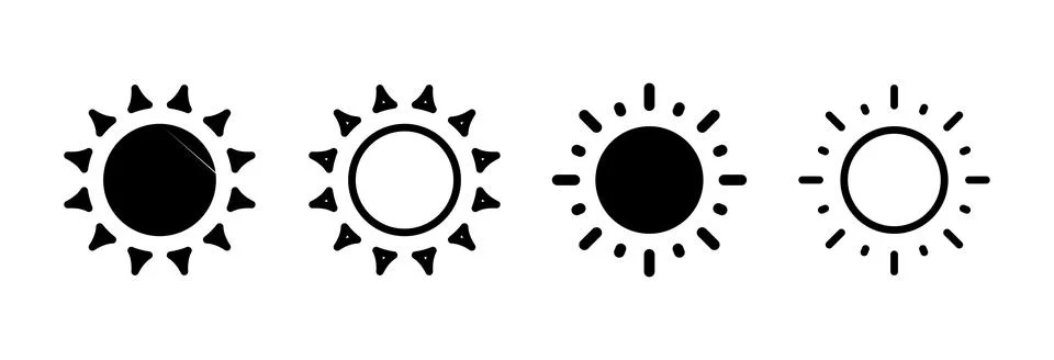 Sun icon vector illustration. Brightness sign and symbol. Stock Illustration