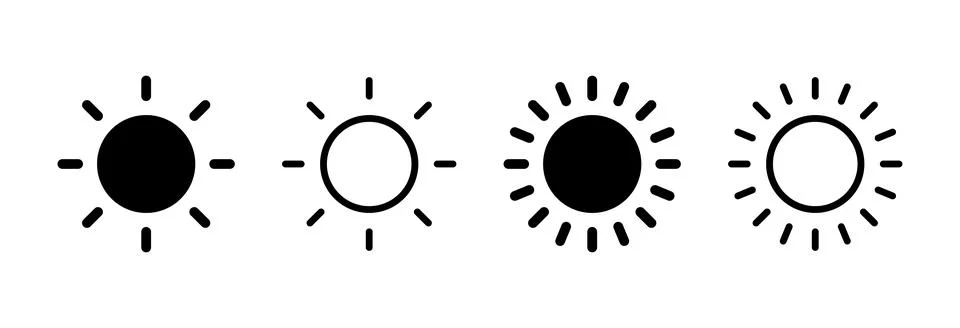 Sun icon vector illustration. Brightness sign and symbol. Stockillustratie