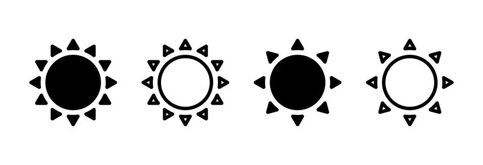 Sun icon vector illustration. Brightness sign and symbol. Stockillustratie