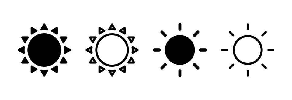 Sun icon vector illustration. Brightness sign and symbol. Stockillustratie