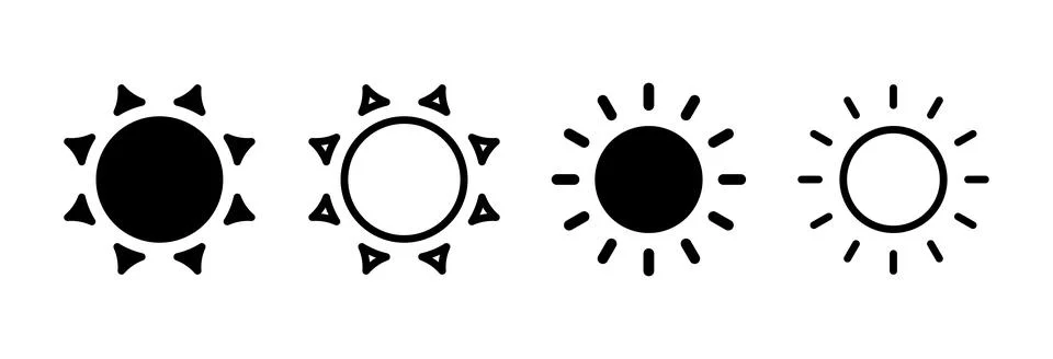 Sun icon vector illustration. Brightness sign and symbol. Illustrazione stock
