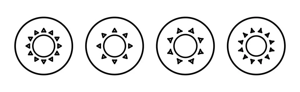 Sun icon vector illustration. Brightness sign and symbol. 스톡 일러스트