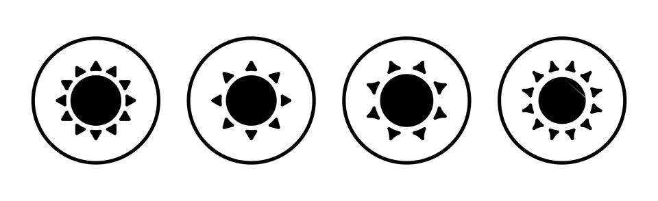 Sun icon vector illustration. Brightness sign and symbol. Illustration