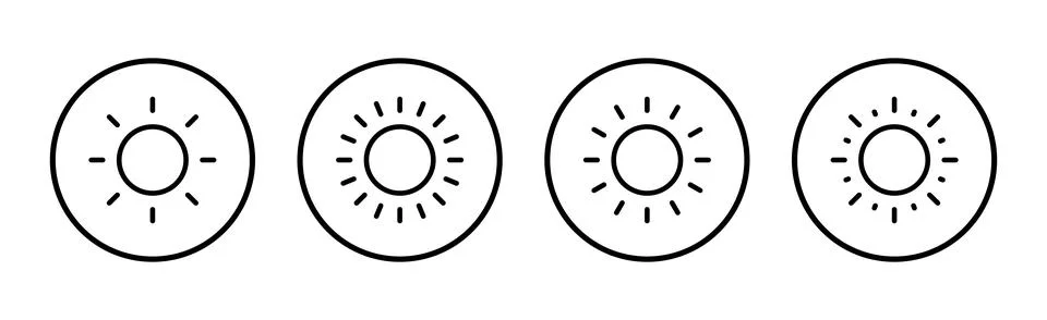 Sun icon vector illustration. Brightness sign and symbol. Stock Illustration