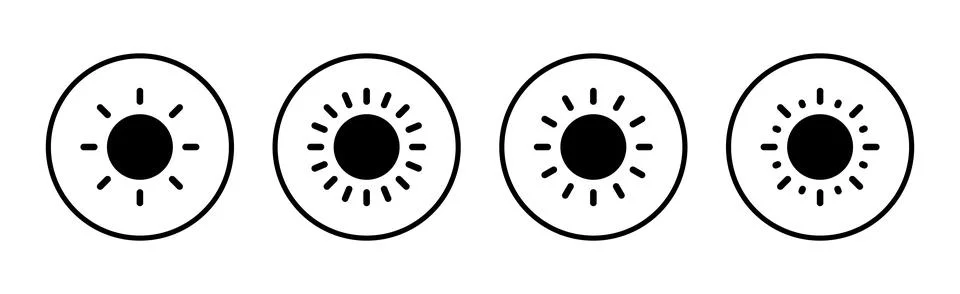 Sun icon vector illustration. Brightness sign and symbol. Stock Illustration