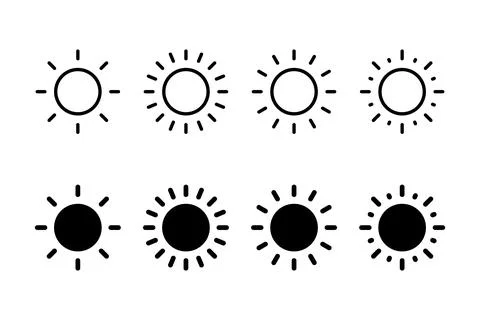 Sun icon vector illustration. Brightness sign and symbol. Stock Illustration