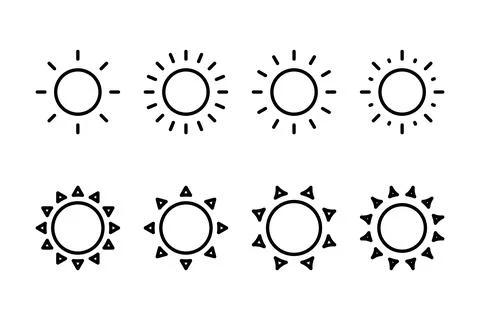 Sun icon vector illustration. Brightness sign and symbol. Stock Illustration
