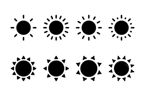 Sun icon vector illustration. Brightness sign and symbol. Stock Illustration