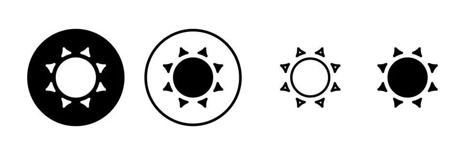Sun icon vector illustration. Brightness sign and symbol. Stock Illustration