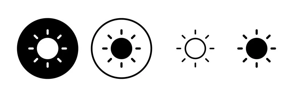 Sun icon vector illustration. Brightness sign and symbol. Stock Illustration