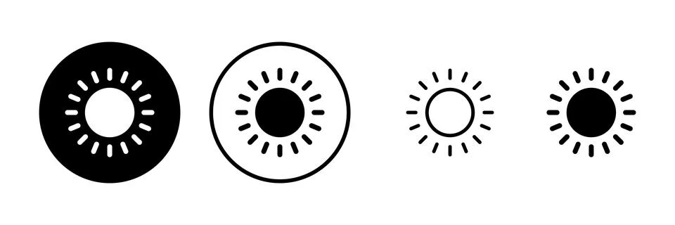 Sun icon vector illustration. Brightness sign and symbol. Stock Illustration