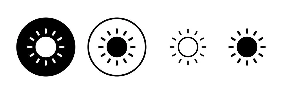Sun icon vector illustration. Brightness sign and symbol. Stock Illustration