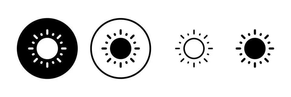 Sun icon vector illustration. Brightness sign and symbol. Stock Illustration