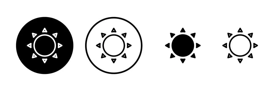 Sun icon vector illustration. Brightness sign and symbol. 스톡 일러스트