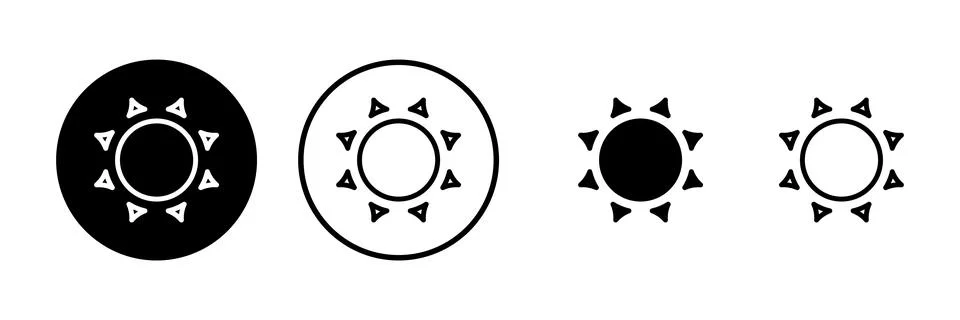 Sun icon vector illustration. Brightness sign and symbol. Stock Illustration