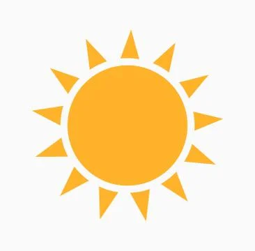 Sun icon. Vector illustration, flat element for design. Stock Illustration