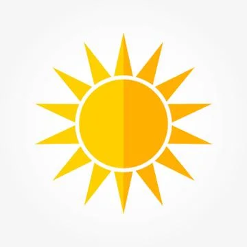 Sun icon. Vector illustration, flat element for design. Stock Illustration