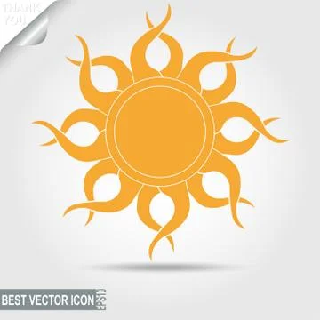 Sun icon - vector illustration Stock Illustration