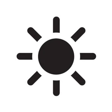 Sun icon. Vector illustration. Illustrazione stock