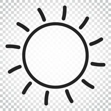 Sun icon vector illustration. Sun with ray symbol. Simple business concept pi Stock Illustration