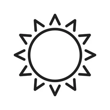 Sun icon vector image. Suitable for mobile apps, web apps and print media. Stock Illustration