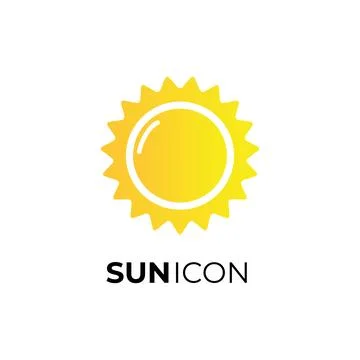 Sun icon vector isolated on white background for your web and mobile app design Stock Illustration