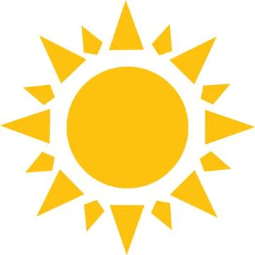 Sun icon vector. Shine sun ray. Sunshine sign. Sunset icon. Abstract art. Stock Illustration