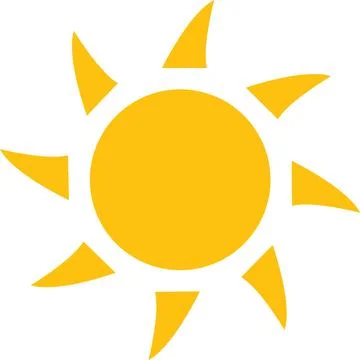 Sun icon vector. Shine sun ray. Sunshine sign. Sunset icon. Abstract art. Stock Illustration